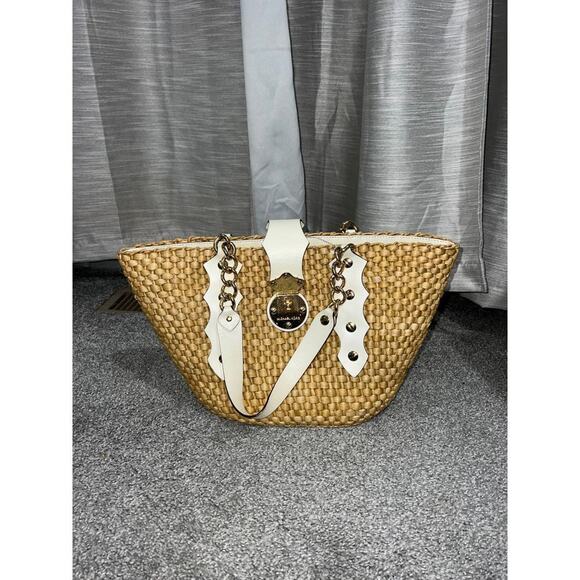 Michael Kors Santorini Raffia‎ Straw Purse - Picture 1 of 8